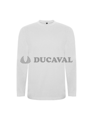 Camiseta manga larga blanca adul.