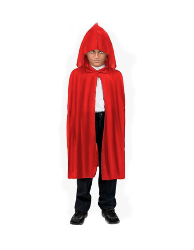 Capa roja con capucha inf.