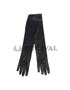 Guantes largos negros