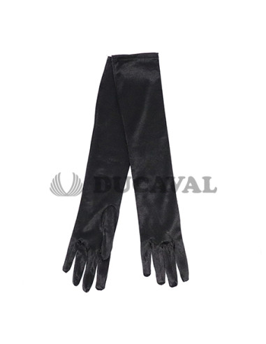 Guantes largos negros