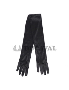 Guantes largos negros