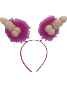 Diadema pene peluche marabú rosa