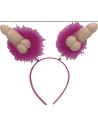 Diadema pene peluche marabú rosa