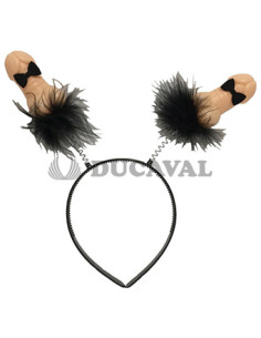 Diadema penes marabú negro