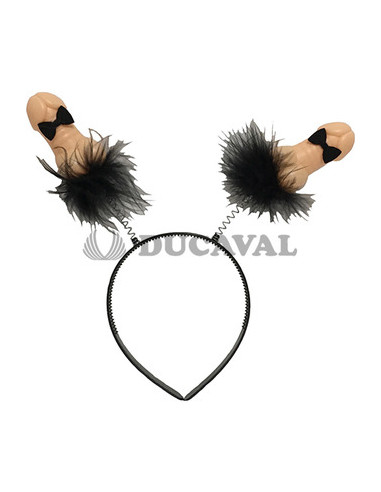 Diadema penes marabú negro