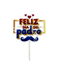 topper acrílico feliz día del padre | Ducaval | Envías 24/48 horas 