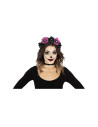 Diadema Catrina flores negras y rosas | Ducaval |