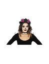 Diadema Catrina flores negras y rosas | Ducaval |