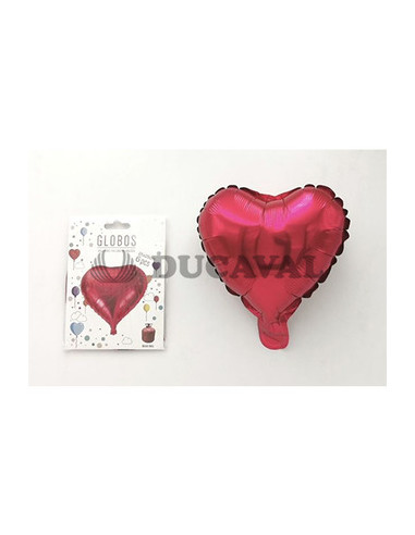 Globos foil corazón rojo 6ud | Ducaval | Envíos 24/48 horas 