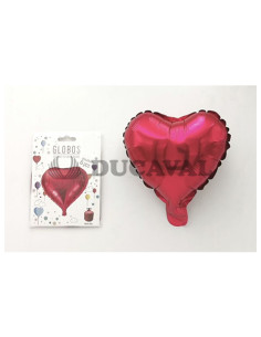 Globos foil corazón rojo 6ud | Ducaval | Envíos 24/48 horas 
