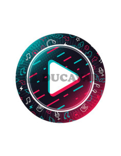 Platos temáticos de Tik Tok 23 cn 8 unidades