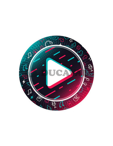Platos temáticos de Tik Tok 23 cn 8 unidades
