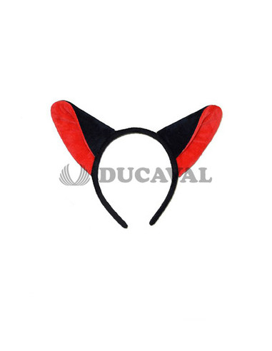 Diadema zorro negra rojo