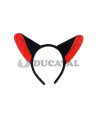 Diadema zorro negra rojo