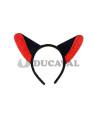 Diadema zorro negra rojo