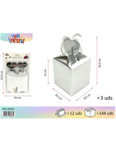 Caja dulces Plata 3uds. | Ducaval | Envías 24/48 horas 