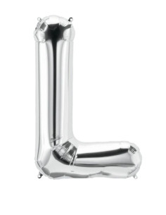Globo foil letra L plata | Ducaval | Envíos 24/48h