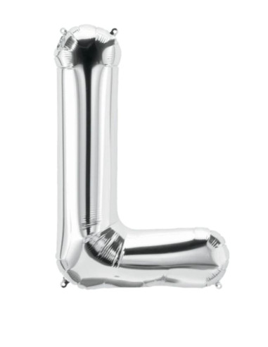 Globo foil letra L plata | Ducaval | Envíos 24/48h