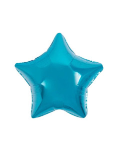 Globo foil estrella turquesa metalizado 45cm | Ducaval | Envíos 24/48