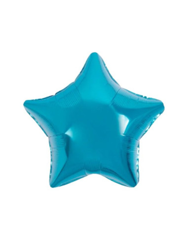 Globo foil estrella turquesa metalizado 45cm | Ducaval | Envíos 24/48