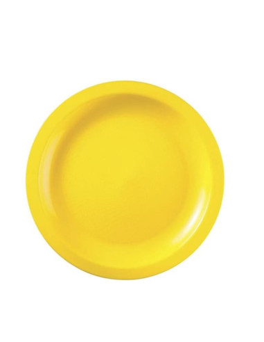 Plato reutilizable llano amarillo 22 cm 10 und | Ducaval | Envías 24/
