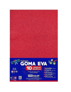 Goma eva 40x60cm purpurina turquesa | Ducaval | Envíos 24/48 horas