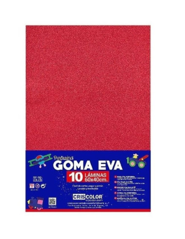 Goma eva 40x60cm purpurina turquesa | Ducaval | Envíos 24/48 horas