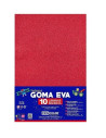 Goma eva 40x60cm purpurina turquesa | Ducaval | Envíos 24/48 horas