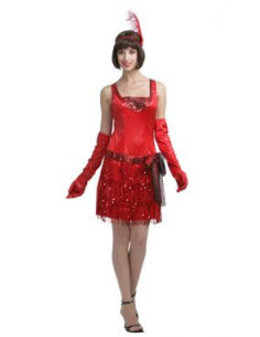 Disfraz de Cabaretera rojo