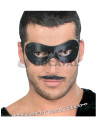 Antifaz pierrot negro