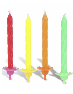 Blíster 24 velas neon con 12 soportes | Ducaval | Envías 24/48 horas 