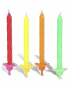 Blíster 24 velas neon con 12 soportes | Ducaval | Envías 24/48 horas 