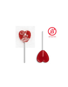 Piruletas Mini corazón cereza 100ud | Ducaval | Envíos 24/48 horas