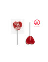 Piruletas Mini corazón cereza 100ud | Ducaval | Envíos 24/48 horas