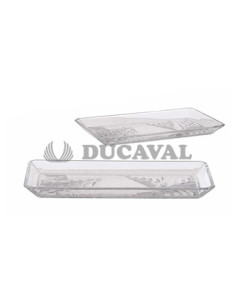 Set de 2 bandejas de cristal madlen 22x12cm