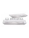 Set de 2 bandejas de cristal madlen 22x12cm