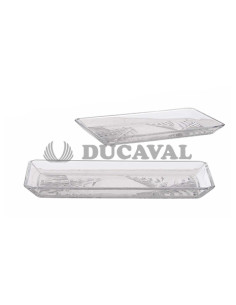 Set de 2 bandejas de cristal madlen 22x12cm