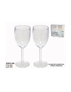Copa de vino X2 7,5X19cm 260ml | Ducaval | Envías 24/48 horas 