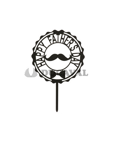 Cake topper día del padre 15x9.8cm  Disfraces Ducaval