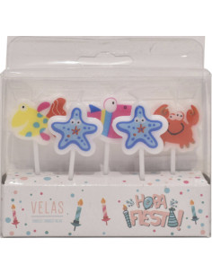 Velas forma de estrellas y peces  Disfraces Ducaval