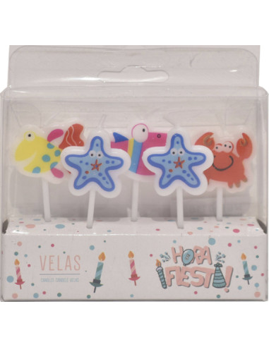 Velas forma de estrellas y peces  Disfraces Ducaval