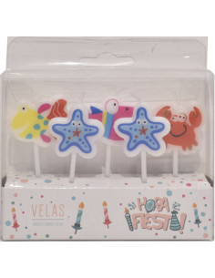 Velas forma de estrellas y peces  Disfraces Ducaval