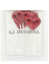 Topper metalizado corazón rojo  Disfraces Ducaval