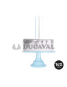 Velas extralargas plata metalizado, azul pastel y blanco