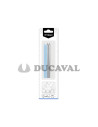 Velas extralargas plata metalizado, azul pastel y blanco
