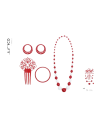   Set sevillana topo rojo y blanco 4 piezas  | Ducaval | Envías 24/48