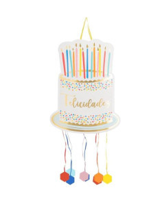 Piñata tarta metalico 40x55 cm carton | Ducaval | Envías 24/48 horas 