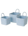 Cesta de Papel Trenzado Azul 15x15x14cm | Ducaval | Envíos 24/48h