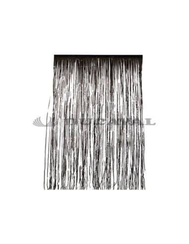 Cortina Negra Metálica 91 x 244cm  Disfraces Ducaval