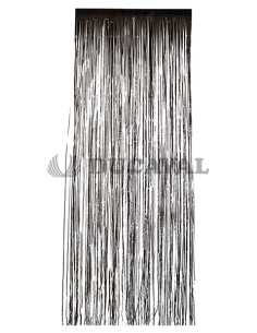 Cortina Negra Metálica 91 x 244cm  Disfraces Ducaval